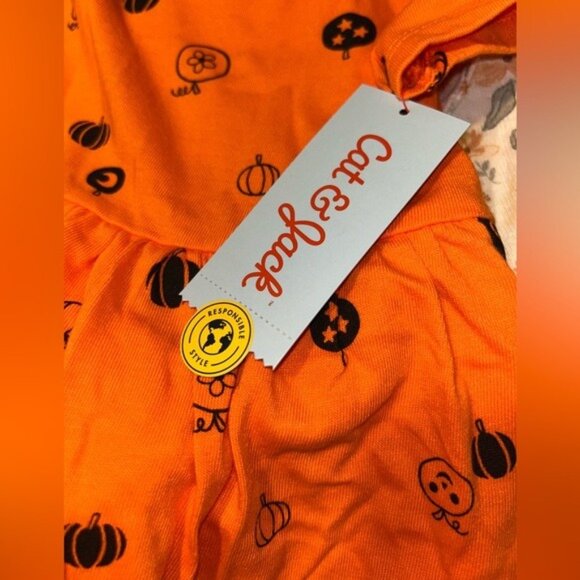 🎃 NWT Cat & Jack 12M Pumpkin Dress - Picture 12 of 15